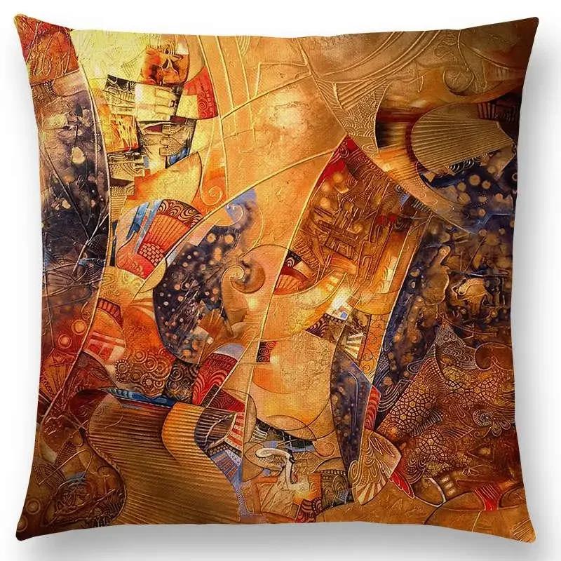 

Новая Великолепная Абстрактная Картина Таинственное Красочное Окно Вихрь Фэнтези Ретро Наволочка для Подушки Автомобиль Диван Декоративная Наволочка 66x66cm