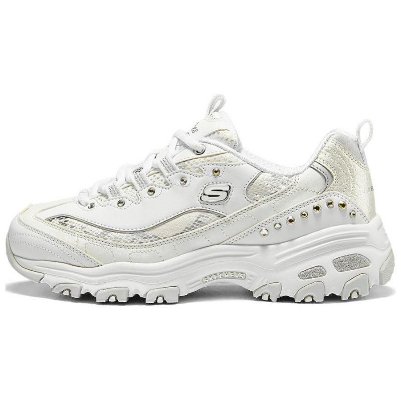 Skechers D LITES 1.0 Women Versatile Breathable Low Top Chunky Sneakers White 150036-WSL 37.5