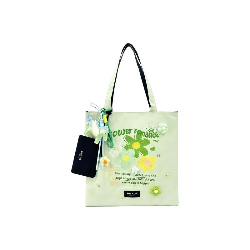 Prada Cosmetic bag/toiletry bag [Customized Bag] Four Seasons Flower Banquet, Versatile Classic, Trendy Retro Four Seasons Flower Banquet