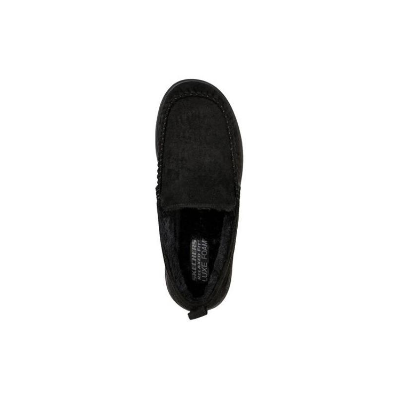 Skechers Relaxed Fit Murette-Ghetti Men Fabric Low Casual Shoes Black 204638-BBK