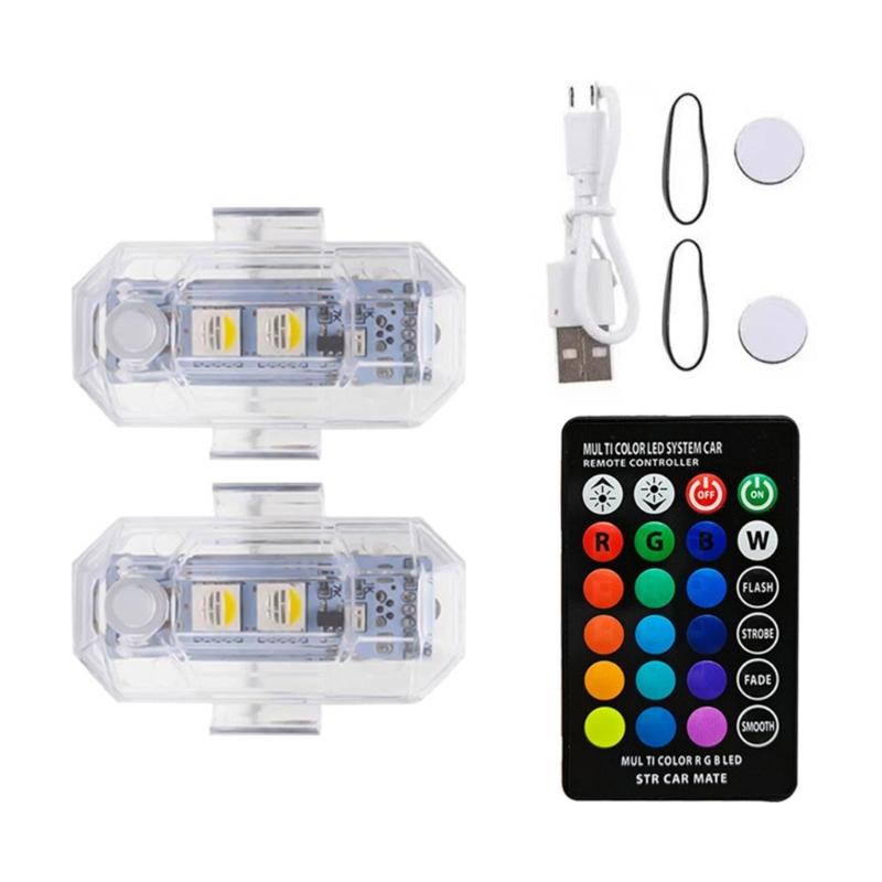 Remote Control LED Warning Lamp Rechargeable LED Strobe Light High Brightness Lamp for Enhanced Night Driving Safety