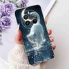 For Realme 12 Pro RMX3842 6.7" Summer Lotus Cute Cat Soft Silicone TPU Cover For Realme 12Pro+ 12Pro Plus RMX3840 Bumper Shell