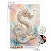 Pearl Art Painting Home Wall Decor Pearl Gemstone Painting Chinese White Dragon Crafts Adult/Beginner Gift Creative Home Decor Unframed
