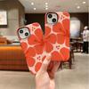 Retro Vintage Boho Red Hibiscus Floral Print Pattern Film Art Aesthetic Protective Shockproof Bumper Phone Case Cover For iPhone 14 15 16 Pro Max Plus