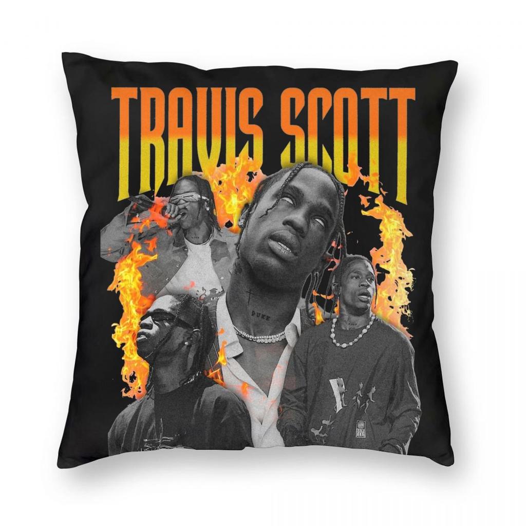 Travis Scotts Pillowcase Printing Polyester Cushion Cover Decorations Pillow Case Cover Home Wholesale 18''
