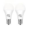 E17 LED Light Bulb, E17 Base, 17mm Base Diameter, 60W Equivalent, 2-pack, 740lm, Daylight White (6000K), Non-dimmable, Wide Beam Angle, High Color