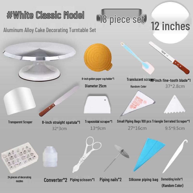 Aluminum Alloy Cake Decorating Turntable Set