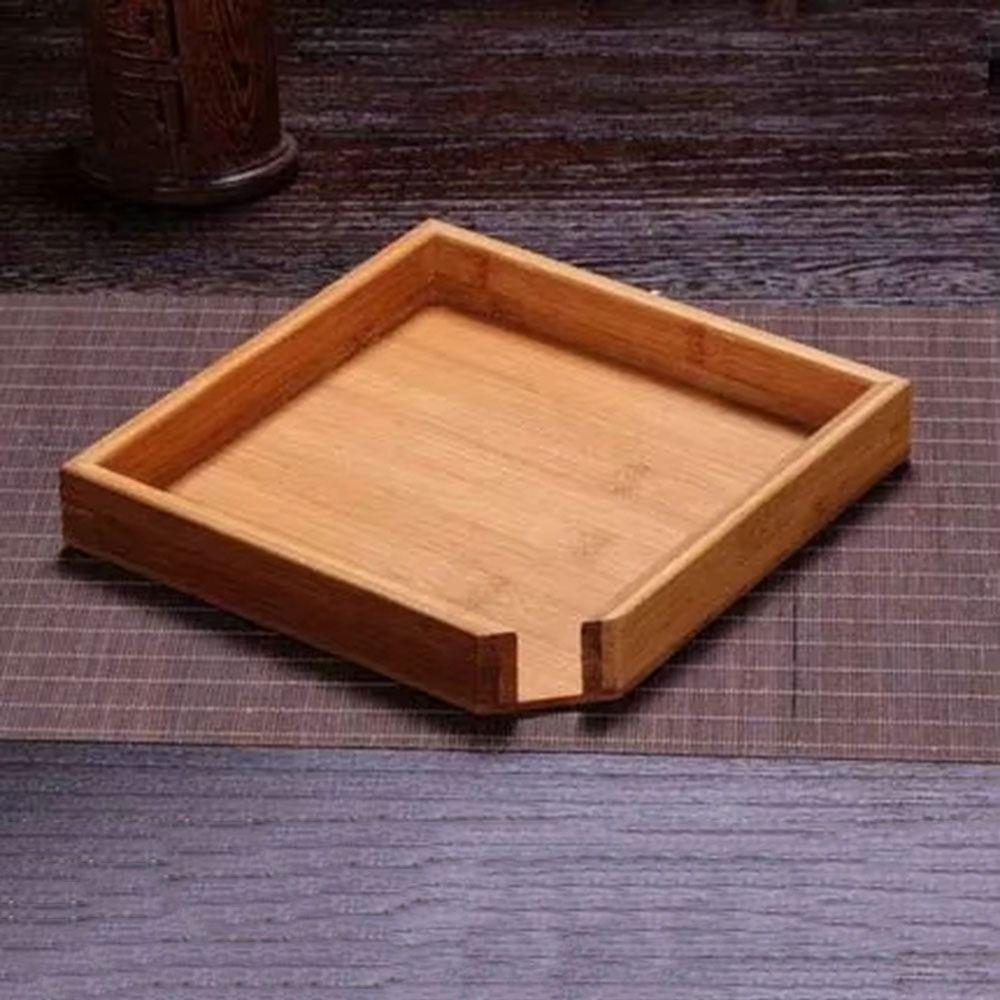Square Tea Set Tray Chinese Style Tea Plate Creative Bamboo Tea Box Tea Ceremony