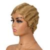 Finger Wave Synthetic Wig Short Mommy Hair Curly Wigs for Black Women Lady Nuna Wig 1920s Cosplay Costume Halloween Party