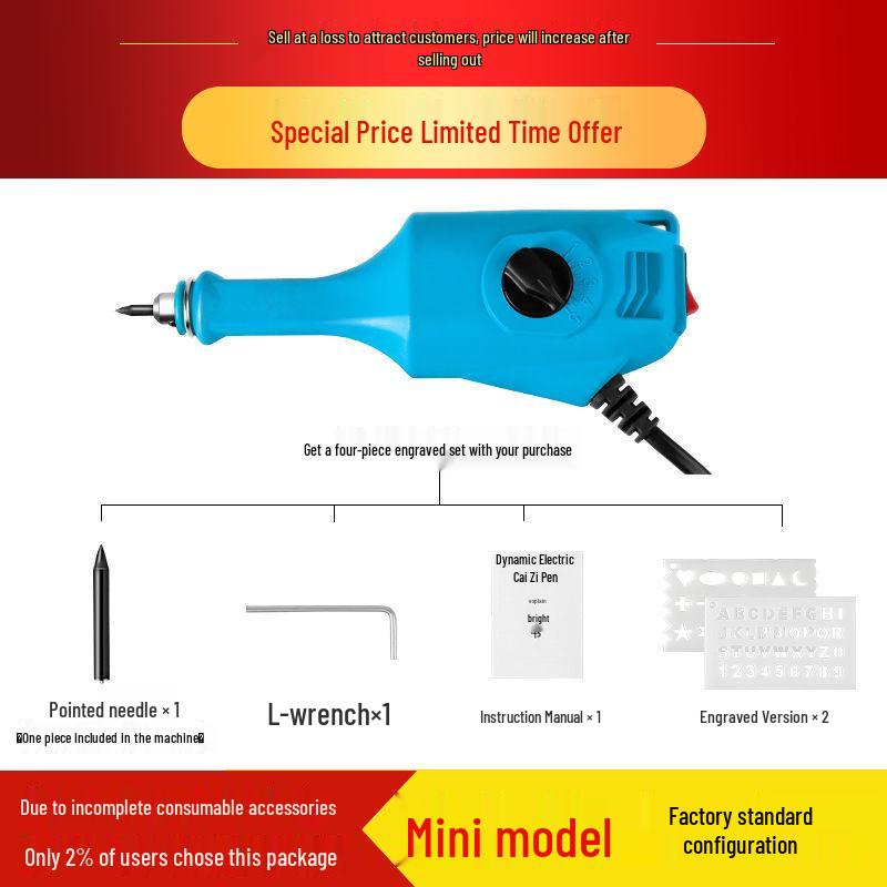Elektrischer Gravierstift aus Edelstahl - Handliches Metallgravur- und Markierungswerkzeug