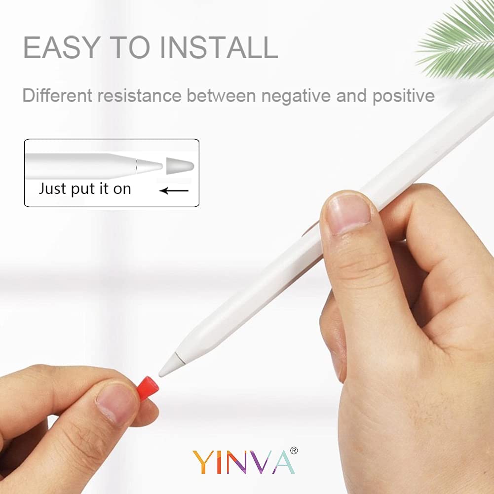 10pcs Pencil Tip Cover For Apple Pencil 2nd 1st Generation Mute Silicone Nib Case For Touch Screen Stylus Pen Case