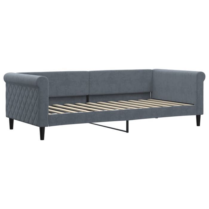 VidaXL Daybed Without Mattress Dark Grey 90x200 Cm Velvet 354245