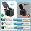Portable Folding Toilet with PU Seat Cushion Includes Cellphone Holder Toilet Paper Holder Ideal for Camping Hiking and Outdoor