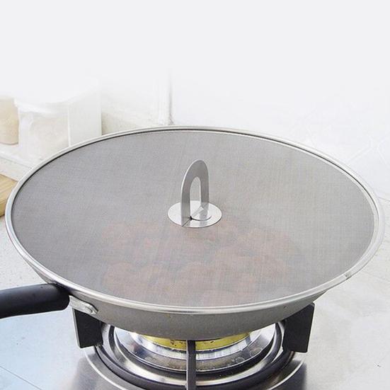 Anti-aging Fine Holes Splatter Baffle Guard Durable Frying Pan Oil Proofing Lid