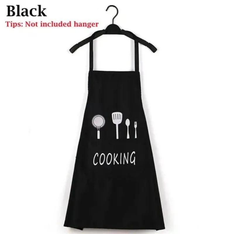 1PC Apron English Letters and Kitchen Utensils Printed Waterproof Apron