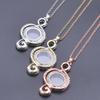 1Pc Round Heart Glass Cremation Urn Locket Pendant Necklaces For Ashes Mix Geometric Memory Floating Relicario Collares Jewelry