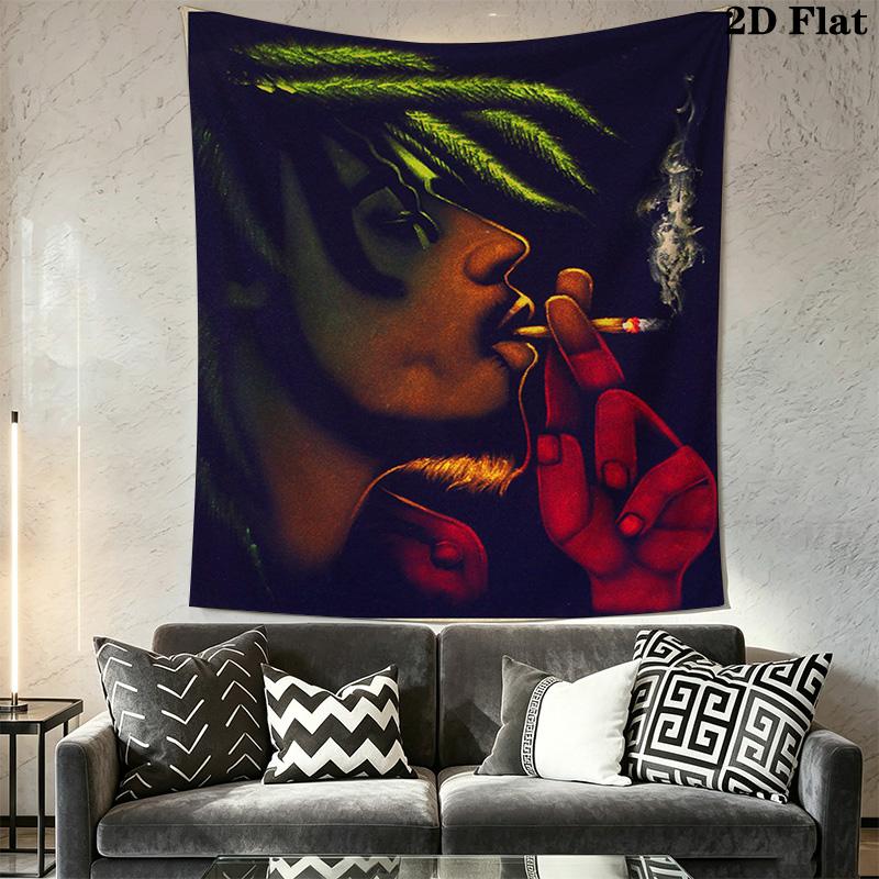 Smoker Dark Tapestry Wallmounted Background Cloth Home Decor Homestay Soft Decoration Tapestry Wall Decoration