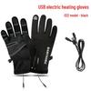USB Heated Waterproof Cycling Gloves - Windproof, Fleece-Lined, Night Reflective, 5V Electric Warmth