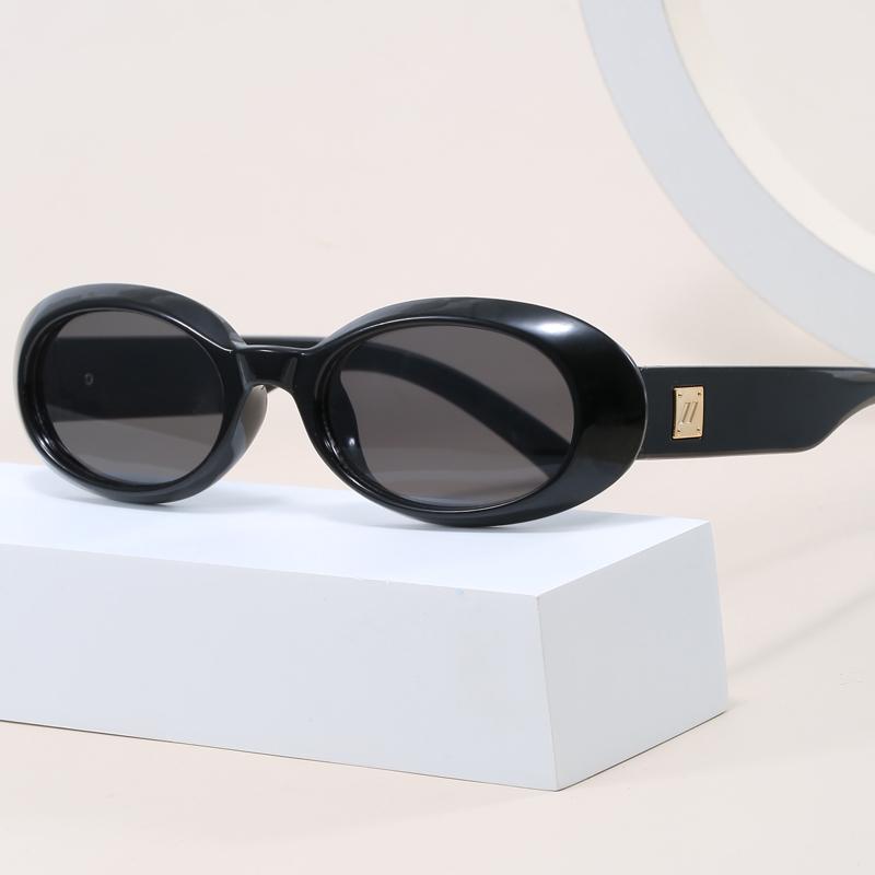 2Pcs Fashion Women Oval Sunglasses Luxury Thick Frame  Shades UV400 Men Punk Multi Color  Sun Glasses Outdoor Cycling Goggles