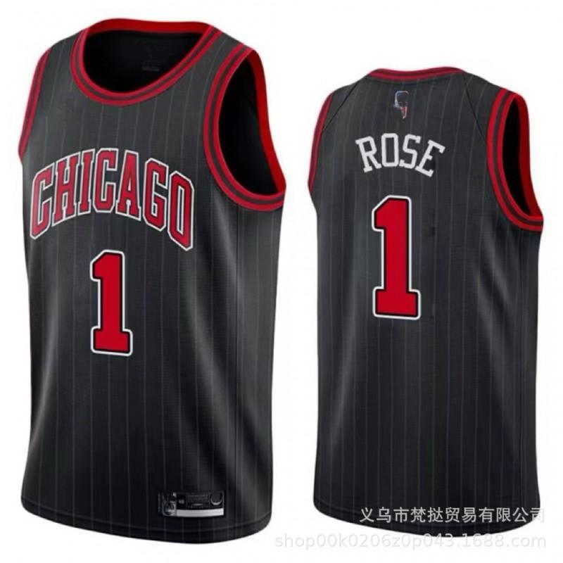 Chicago Bulls Basketball Jersey Men Women Short Sleeve V-Neck Cotton Breathable Athletic Wear Practice Game Fan