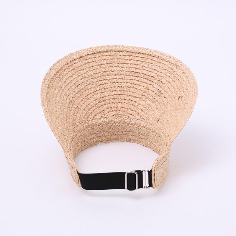 Ins raffia Internet celebrity empty top straw hat female summer outing visor seaside vacation beach hat