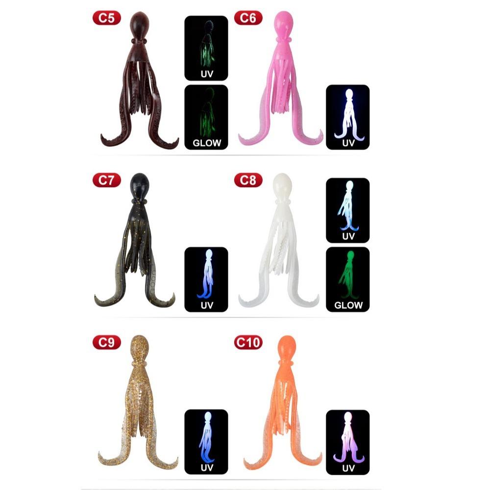 9.5cm 5g Octopus Squid Lure TPE Material Fishing Tackle 2024 Squid Skirt Lure