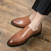 Leather Men Formal Shoes Luxury Brand 2024 Men's Loafers Dress Moccasins Breathable Slip on Shoes Black /brown Driving Shoes