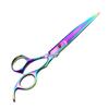 7.0-Inch Double-Tail Hand-Shaped Curved Pet Grooming Scissors (5 Colors)