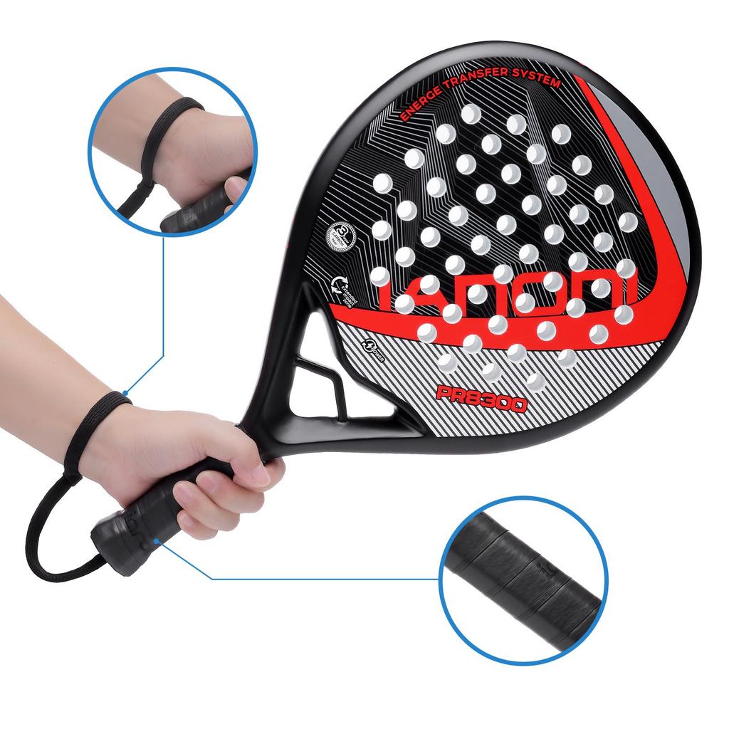 IANONI PR8300 RED Paddle Tennis Racket Carbon Fiber Custom Logo EVA Foam Core Grip Padel Racket