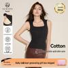 10A Antibacterieel Vichy Dames Fleece Gevoerd Dik Duits Velours Vest met Borstvulling - Warm Herfst/Winter Plus Size