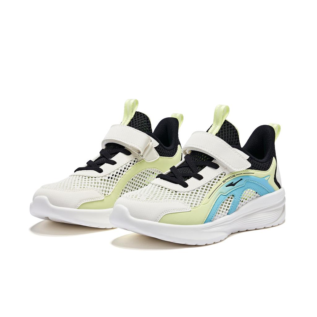 Hengxing Erke Childrens Whale Jump Synthetic Leather Fabric Mesh Velcro Low-Top Running Shoes Kids sneakers 65125203113-005