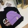 Women's Autumn and Winter Korean Version Ins Trendy Fashion Warm Men Versatile Student P Letter Casual Knitted Cold Hat
