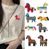 10PCS/Set Sewing Accessories Multi-Function Cartoon Pony Patten DIY Patch Funny No Adhesive Backing Cute 6 Styles