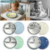 Silicone Shell Suction Cup Kids Plates 304 Stainless Steel Kids Feeding Bowls  For Toddlers