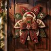 Farmhouse Holiday Decor Diy Christmas Quilt Bow DIY Sewing Kit, 3D Handmade Decorative Ornament, Pre-cut Handcraft Materials Fabric And Step-by-Step