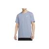 Nike Logo Printed Crew Neck Short Sleeve T-Shirt for Men Blue