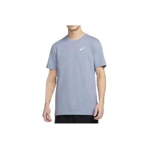 Nike Logo Printed Crew Neck Short Sleeve T-Shirt for Men Blue