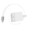 65W PD rychlá nabíječka s vestavěným USB-C kabelem, přenosná nástěnná nabíječka pro notebook, telefon, tablet