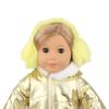 Cute Doll Accessories 18Inch American Doll Hanging  Ear Covering Yellow Cartoon Smile Face Winter Clothes For 43cm New Born Doll