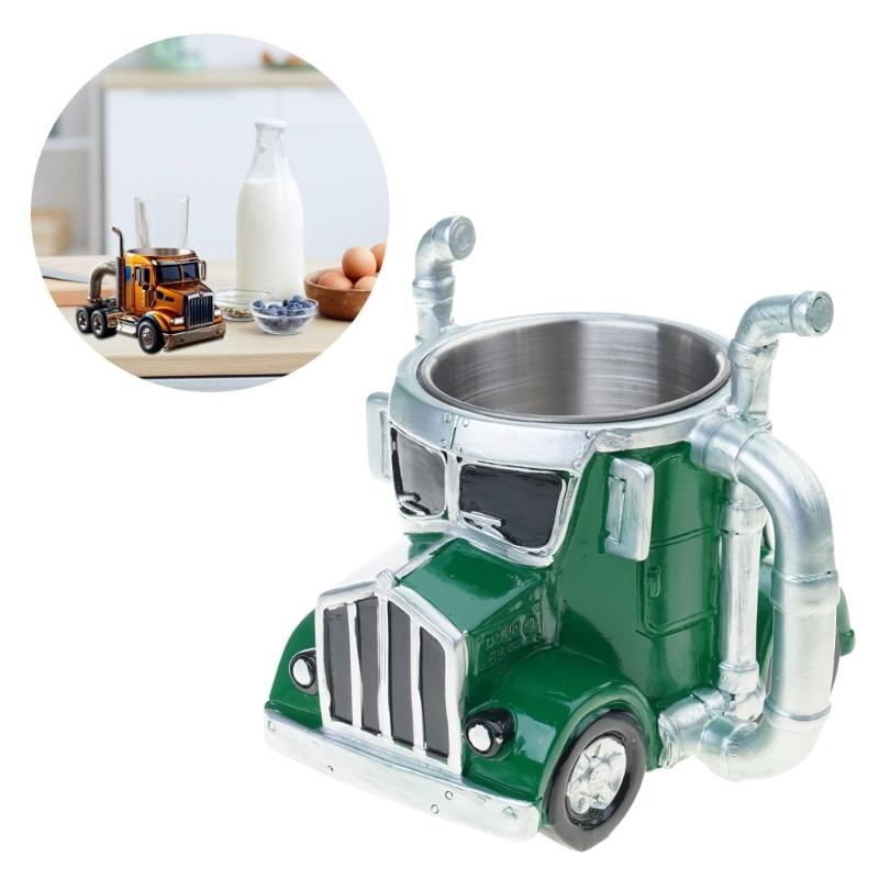 Realistic Truck Shape Mug With Sturdy Resin Materials Perfect For Truck Enthusiasts And Outdoor Sports Lover