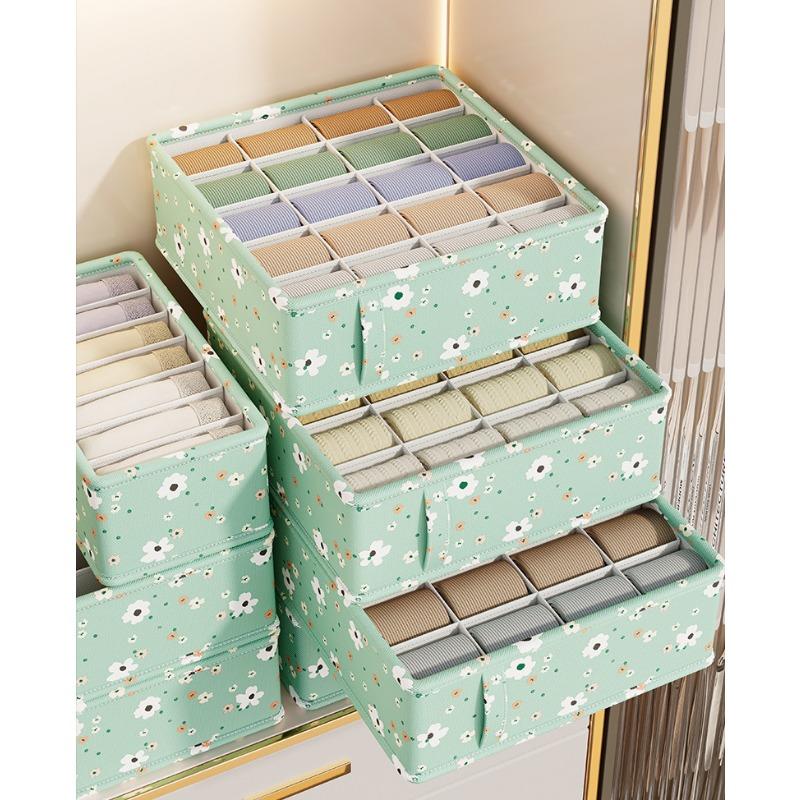 New underwear organizer box Household underwear socks division storage box Student dormitory storage accessories underwear storage box