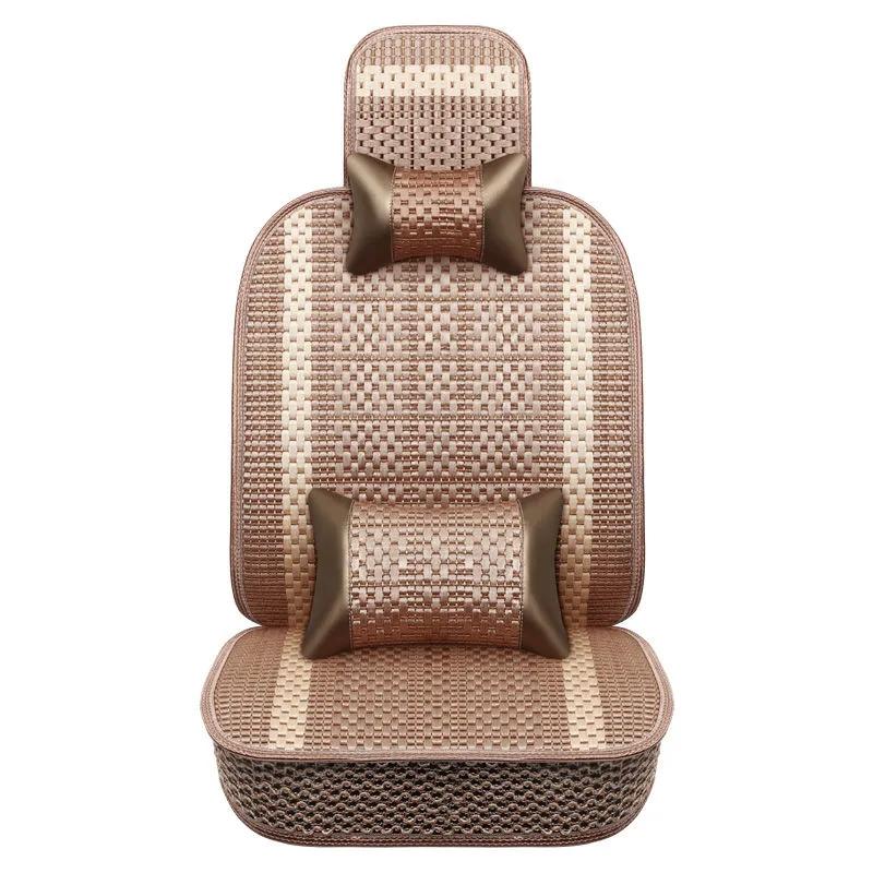 WTEMPO Autokissen-Set, gewebtes Kaltseidenkissen, rundum spezieller Autositzbezug für alle Jahreszeiten im Sommer