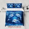 Dolphin Print Bedding Set Blue Ocean Dolphin Pattern Bedding With Duvet Cover  Pillowcases For Bedroom