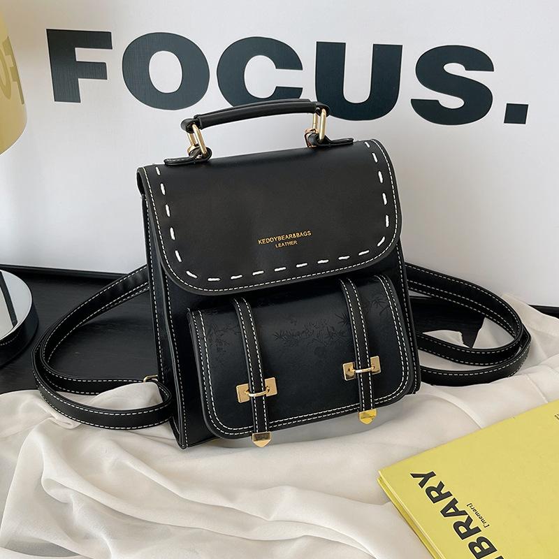 Small Niche Design Bag, New Fashionable Backpack, Women's Handheld Korean Version, Travel Backpack, Three Use Bag