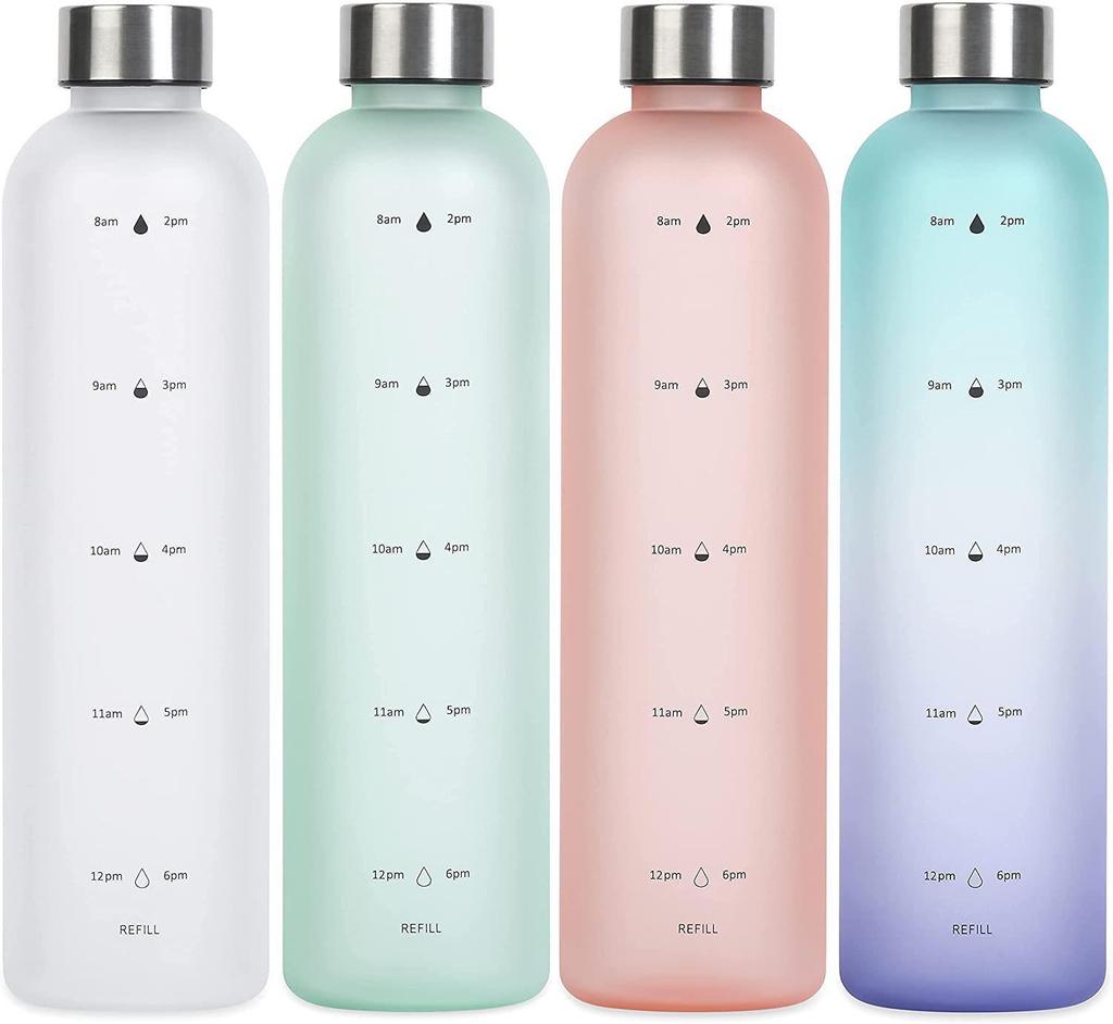 Tritan 1000ml Gradient Sports Water Bottle - Large Capacity, Portable, Outdoor Fitness Cup