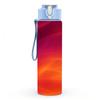 1PC Red Orange Sunset Gradient Sky Print 750ml Color Plastic Sports Water Bottle Leakproof Flip Straw Lid Suitable for Sports Office Home Use
