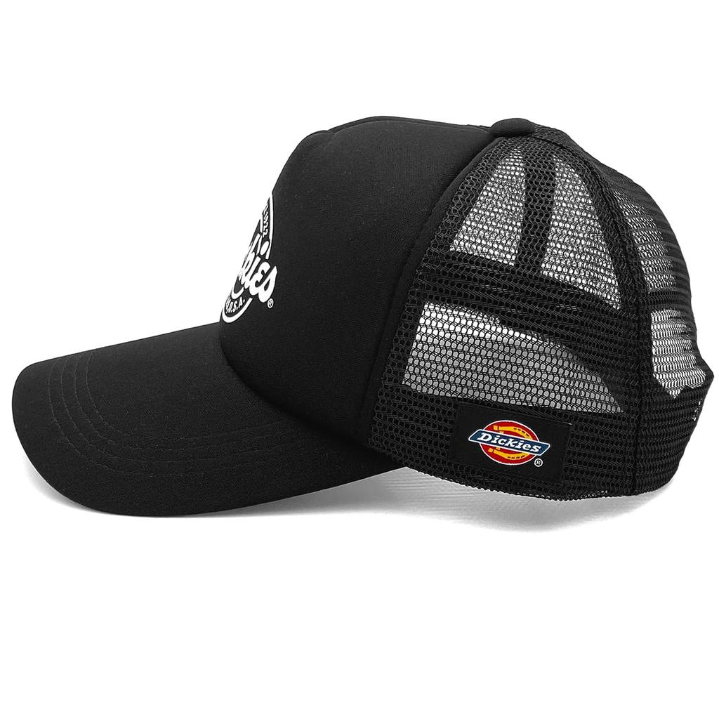 Dickies Mesh Large Oversized Unisex Numeral Black Cap, Size, 57-59cm, Hat, Logo, Men's, Women's, (JP, Size, 57.0 cm, 59.0 cm, (Circle Logo))