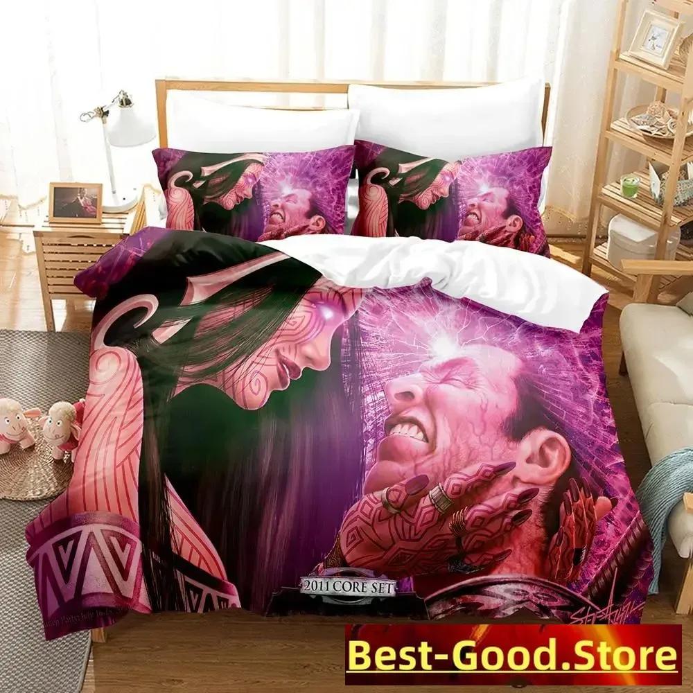 2023 M-Magic The Gathering Bedding Set Cartoon Anime Three-piece Set Adult Kid Bedroom Duvetcover Sets 3D Kawaii