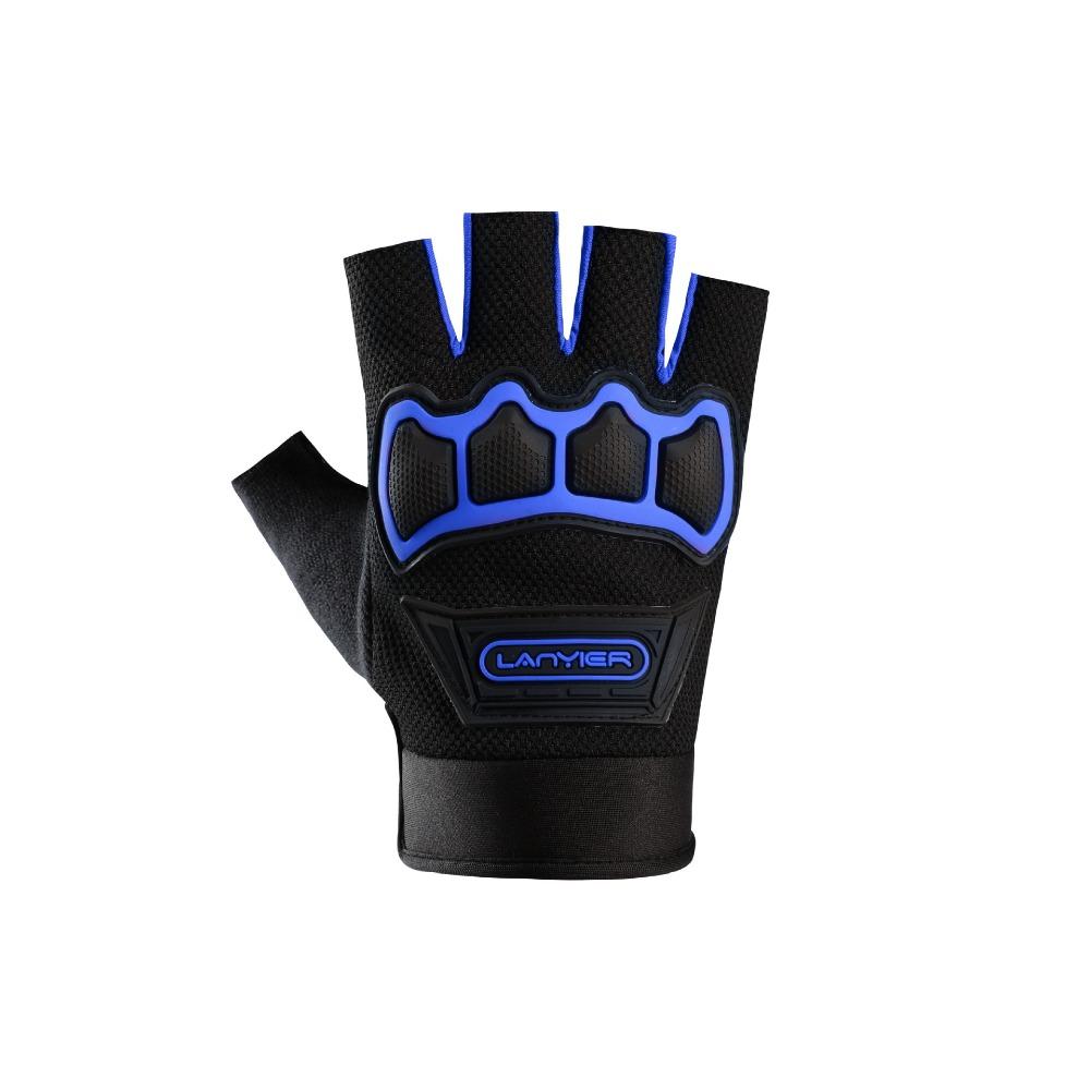 

Защитные перчатки без пальцев Locomotive, перчатки для езды на велосипеде, тактические противоскользящие и противоударные перчатки, альпинистские перчатки без пальцев average size синий