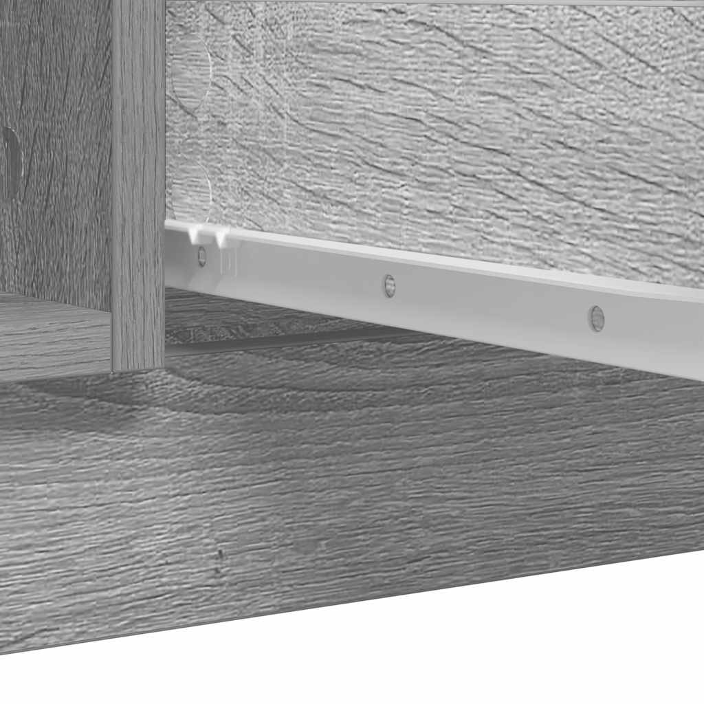 Grey Sonoma Sideboard with Drawers 100.5 x 35 x 98.5 cm
